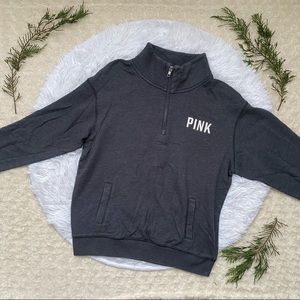 PINK Victoria’s Secret Gray Zip Turtleneck Sweater